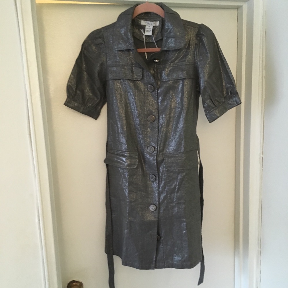 Vertigo Paris Women's Dress Silver Size XS Retail: